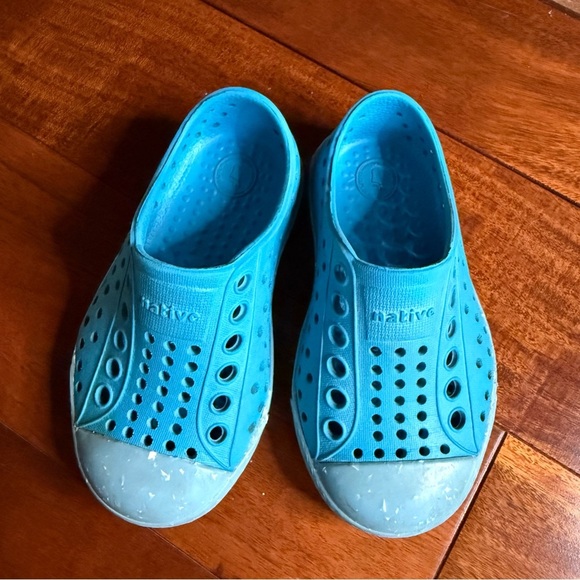 Native Blue Perforated Slip-On Shoes - Picture 2 of 8